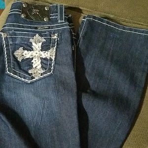 Miss me jeans size 27 bootcut cross pocket